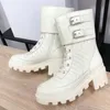 women boots designer sexy thick heel desert platform comfortable boot square head leather autumn and winter shoes size 35-41