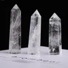 Raw White Crystal Tower Arts Ornament Mineral Healing Wands Reiki Natural Six Sided Energy Stone vaardigheid Quartz Pillars2668957