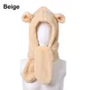 Beanie/Skull Caps Women Girls Cute Windproof Scarf Plush Winter Hats Earflap Earmuff Beanies Bear Ear Hat