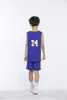 FANS TOPSTEES # 24 Basketball Jersey sätter barn basketuniformer andningsbara sportväst och shorts Set Girls Sportswear