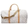 Duffel Torby Biały Leopard Cheetah Duffle Torn Torba Duża Pojemność Designer Totanie z paskiem na ramię dla kobiet