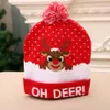 LED Christmas Hat Beanie sweter Flash Light Up Dzianiny Cap Xmas Prezent dla dzieci / Dorośli Nowy Rok Dekoracje