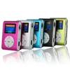 MP3-spelare Mini Metal Clip Portable Audio LCD-skärm FM-radiostöd Micro SD TF-kort med hörlurar USB-kabel