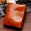 vintage wax leather women wallet