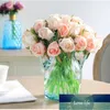 12 Köpfe/Bündel künstliche Rosenblüten Brautstrauß Hochzeit dekorative Vase für Heimdekoration Partyzubehör Flores Fabrikpreis Expertendesign Qualität Neueste