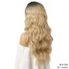 Parrucche sintetiche ondulate da 26 pollici Parrucche per capelli umani di simulazione di parrucche in fibra ad alta temperatura di colore Ombre WIG-284