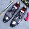 Hommes Cap Toe Oxfords chaussures en cuir véritable italien mariage hommes chaussures habillées noir marron affaires tête ronde chaussures formelles mâle