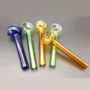 7 cm Pyrex Glass Oil Burner Pipe Tobcco Dry Herb Colorful Glass Water Hand Pipes Accesorios para fumar portátiles para viajes ultra baratos