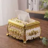 European style acrylic tissue box luxury KTV hotel Paper case rack desk home office bar accessories