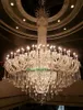 Lampadari Stile europeo Cristallo Soggiorno Duplex Strato Atmosfera di lusso Semplice Villa El Lampada a sospensione a lume di candela