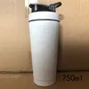 750 ml Białko Shake Cup Drinkware Stal nierdzewna Podwójna ściana Próżniowa izolowana Sporty Jogi Butteiny Wodne Butelki