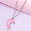 Симпатичные Candy Color Dolphin Ожерелье для Женщин Мужчины Детские Красочные Простые Новые Коллары Подвески Ожерелья Ювелирные Изделия Femme Bijoux G1206