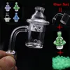 Nyaste 4mm tjock 25mm XL Splash Quartz Banger Nail med Spinning Carb Cap Terp Pearl för DAB Oil Rig Beaker Bong DHL Gratis