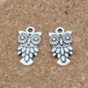 100pcs / lot antika silver uggla fågel charms pendlar för smycken gör armband fynd 10.5x20mm A-234