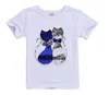 Kız T-Shirt Karikatür Kedi Kız Üst Değiştirilebilir Payetler Çocuklar Tshirt Genç Çocuklar Yaz Giysileri 6 8 10 12 13 14 Yıl 210302 73 Z2