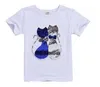 소녀를위한 티셔츠 Cartoon Cat Girls Top Changeable Sequins Kids Tshirt 십대 어린이 여름 옷 6 8 10 12 13 14 Year 210302 73 Z2