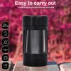 LED Glow Jar Storage Bottle Container 125*65mm Magnifying Glass Stash Mag Jars With Grinder Rechargeable Smoking Pipe 2023