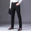 Classic Style Men's Black Jeans Fashion Casual Business Straight Stretch Denim Trousers Male Brand Pants White Khaki 211108