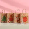 Weihnachtsgeschenkpapier, Weihnachts-Handtasche aus Kraftpapier, Weihnachts-Geschenktüte, Neujahrsparty-Geschenk, Tragetaschen, Basteln, Weihnachtsbaum-Geschenkbox, Weihnachtsmann-Schneemann-Musterpaket, ZL0001