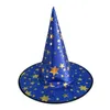 Party Hats Halloween Witch Hat Costume Glitter Star Decoration Cospaly Costumes Prop VC