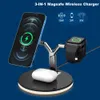 Chargeur sans fil magnétique rapide 3 en 1 15W, pour Apple Watch Airpods iPhone 12 11 Huawei Mate 30 P30 Pro Samsung S21 S20 S10 Xiaomi