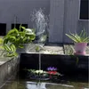 Solfontän med LED-ljus Strömförvaring Funktion Flytande Vatten för Garden Yard Pool Dekorationer