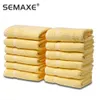 SEMAXE Serviette Set Luxe 100% coton super absorbant doux et épais-un paquet de 12 mains domestiques 33 * 33 210728