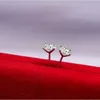 Diamond Sterling Silver Stick Oorbellen Zirkoon Stud Engagement Bruiloft Oorringen voor Dames Mode-sieraden Gift Will and Sandy