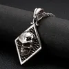 Hanger kettingen gotisch staal voor mannen biker sieraden heren punk skeleton accessoires 60cm lange ketting man vriendje