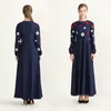 New women's embroidered large hem slim Muslim dress Arab robe