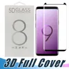 Case Friendly 3D Curved Screen Protector Temperat glas för Samsung Not 20 10 9 8 S9 S10 S20 S21 Ultra Plus Full Ytkåpan