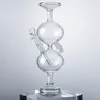 Infinity Waterfall Bong in vetro Narghilè da 11 pollici Riciclatore Due bong Tubi universali per recipienti d'acqua a gravità Giunto da 14 mm con olio diffuso Downstem Dab Rigs Fumo di cera