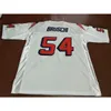 UF CHEN37 Sirrare Men Bruschi Game sliten Team utfärdade White Blue Real College Football Jersey Size S4XL eller Custom något namn eller NUMBE7338461