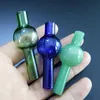 6 Color quartz bubble cap With Hole for Hookahs On Top Thermal Banger Nails Frosted Polished Joint E-nail Retail
