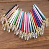 Gel Pens 1000pcs Creative Crystal Glass Kawaii Ballpoint Pen Big Gem Ball With Large Diamond 24 Colors Fashion School Office Supplies