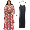 Ethnische Kleidung Superkleid Stil afrikanischer Frauen Dashiki Abaya Spitze Organza Cheongsam Long Kleider Dame im Rock 2 Stück Set