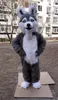 Halloween Husky Dog Mascot Kostym Toppkvalitet Tecknad Grå Wolf Anime Tema Karaktär Jul Karneval Party Kostymer