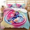 Kawaii Unicorn Girls Розовое роскошное постельное белье King Twin Одеяла Полный размер Комплект постельного белья Kids3147085