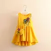 Summer 3-8 10 to 12 Years Teenager Cotton Novelty Floral Sleeveless Tank Lace Baby Sundress Dresses For Kids Girl With Bag 210529