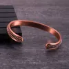 Twisted Magnetic Bracelet Copper Adjustable Cuff Vintage Magnetic Bracelet Benefits Health Energy Copper Bracelets for Women Q0717
