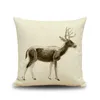 Almofada/travesseiro decorativo estilo nórdico Animal impresso Capa de almofada para casa travesseiros decorativos sofá -cama de capa de linho de linho personalizada travesseiro personalizado
