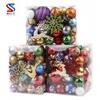 3 ~ 8cm 60-70 Peças por caixa Decorações de árvore de Natal decoração interior bolas pintadas coloridas ornamentos ACQ-001