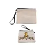 16*25 cm personlig kosmetisk väska gynnar sublimering kreditkort mobiltelefonpåsar lin utomhus bärbar handväska med blixtlås