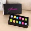 Macaron Box tiene 12 cavidades 20 * 11 * 5 cm Regalos de embalaje de alimentos Cajas de papel para fiestas para panadería Cupcake Snack Candy Biscuit Muffin Box DAJ336