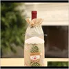 Christmas Decorations Festive Party Supplies Home & Gardenchristmas Champagne Set Red Wine Bottle Bag Table Decoration Old Man Snowman Elk Op