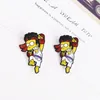 Pins Brooches HOSENG 5Pcs Lot Anime Characters Cartoon Brooch Cute Naughty Student Personality School Bag Alloy Jewelry Pin HS98825832