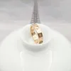 Bague de couple en zircon pour femmes, 5mm, en acier inoxydable poli, or rose, bijoux à la mode, cadeau de noël pour petite amie, Acces3205