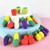 Dekompression leksak elever härliga kreativa brevpapper frukt och grönsaker Eraser Card Kindergarten belöningar Små presenter priser