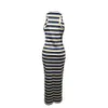 Striped suspender skirt fashion loose beach dress fashions clothing ladies long maxi dresses for summer plus size casual clothes G75YD3E