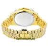 MISSFOX eternity 2643 Moda hip-hop Orologi da uomo CZ Diamante intarsiato Quadrante romano Movimento al quarzo Orologio da uomo Iced Out Grandi diamanti Lunetta Cassa in lega Bracciale argentato